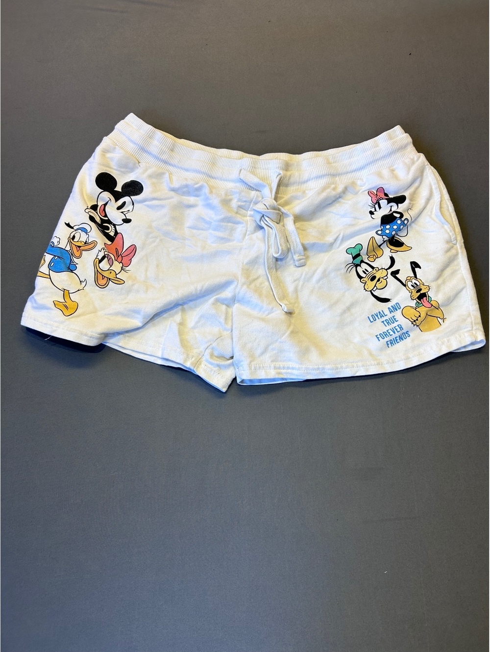 Mickey Mouse white graphic shorts